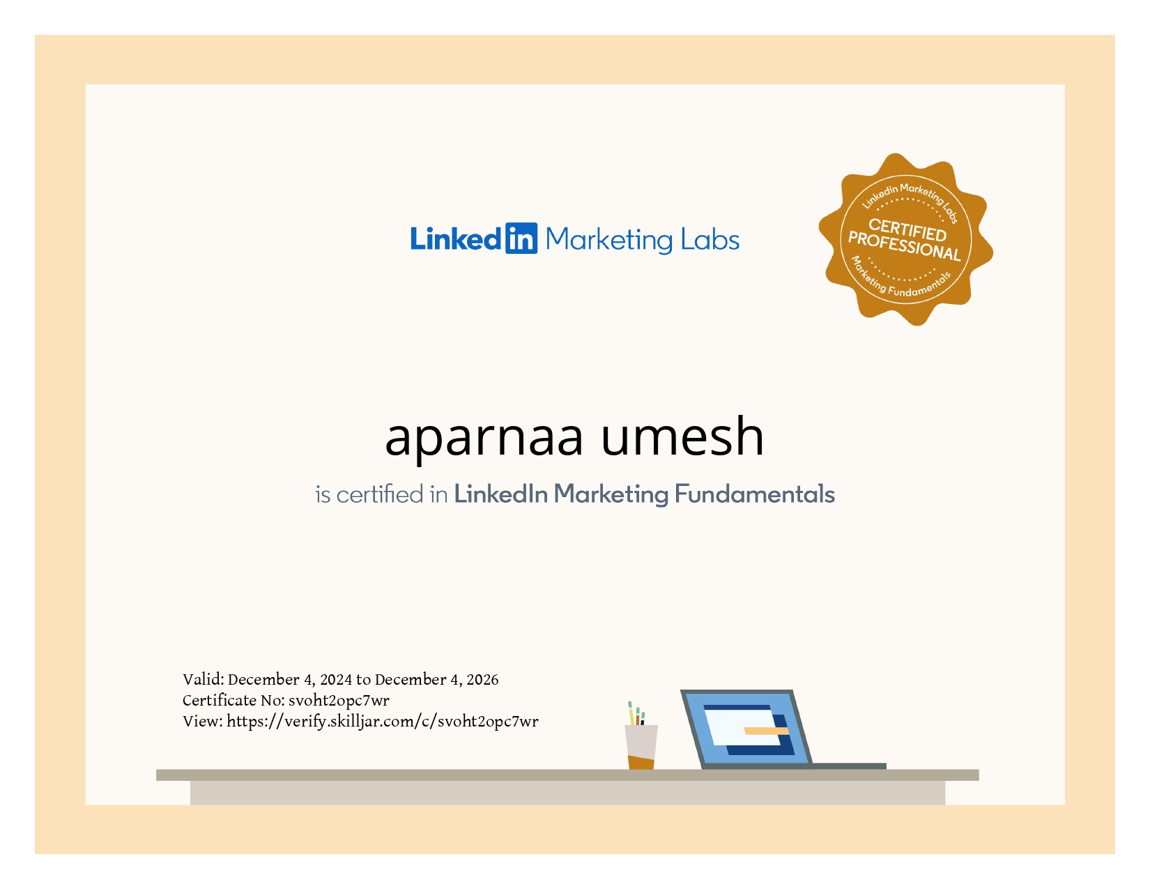 LinkdIn Certificate